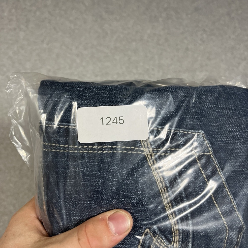 Silver Jeans Mens 32x30 (Fit 32x29) Blue Eddie Straight Denim Embroidered Medium - Picture 11 of 11